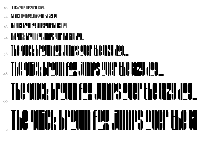 Grafika Type.4 font waterfall